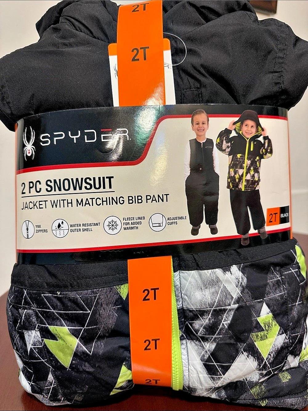 Spyder Kids' 2-Piece Snowsuit Black & Green Size 2T